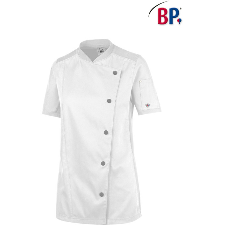 Veste de cuisine femme manches courtes respirante