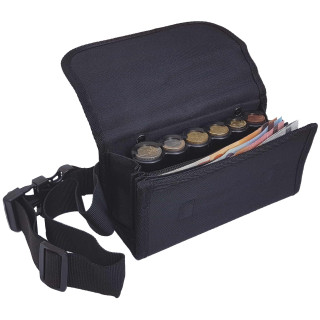 Sacoche de serveur TISSU poche zippée et monnayeur 6 PIÈCES Euro