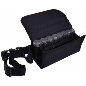 Sacoche Coffret TISSU + Compartiment Intérieur Zippé + Monnayeur 8 PIÈCES Transparent (2)