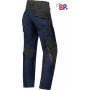 Pantalon de travail homme léger, Strech, multipoches, dos montant