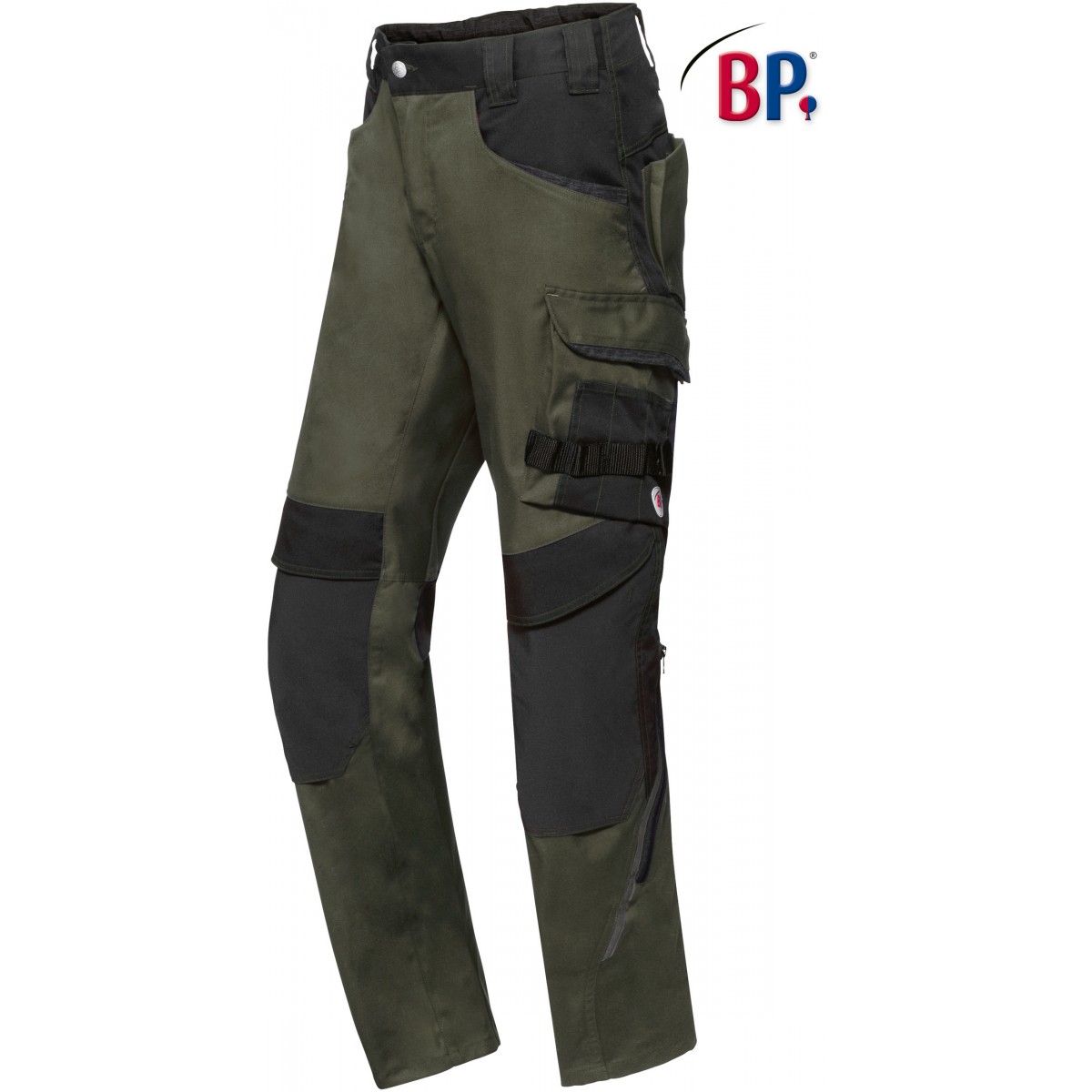 Pantalon de travail homme léger, Strech, multipoches, dos montant