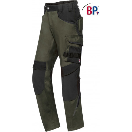 Pantalon de travail homme léger, Strech, multipoches, dos montant
