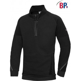 Pull homme de travail col demi zippé