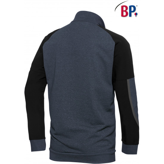 Pull homme de travail col demi zippé