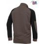 Pull homme de travail col demi zippé