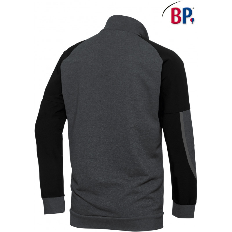 Pull homme de travail col demi zippé