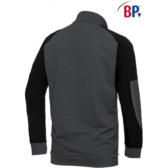 Pull homme de travail col demi zippé