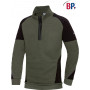 Pull homme de travail col demi zippé