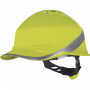 Casque de chantier ventilé forme casquette baseball serrage rotor