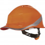 Casque de chantier ventilé forme casquette baseball serrage rotor