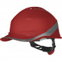 Casque de chantier ventilé forme casquette baseball serrage rotor