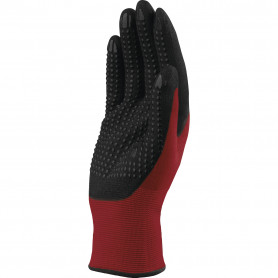 Gant tricot polyester spandex paume + picots nitrile pour manutention milieu huileux (2)