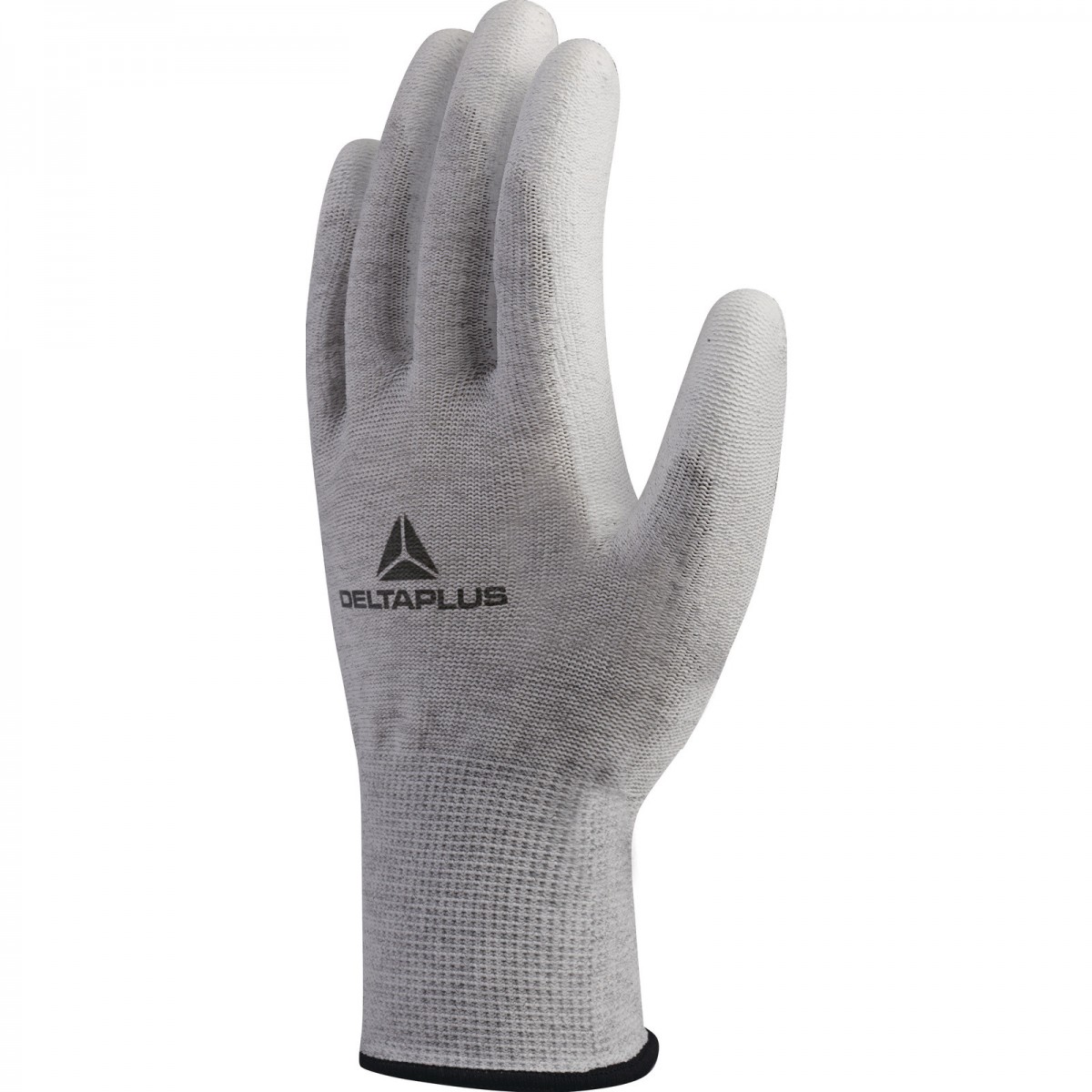 Gant antistatique tricot polyester/carbone paume enduite PU ESD Gant antistatique tricot polyester/carbone paume enduite PU ESD