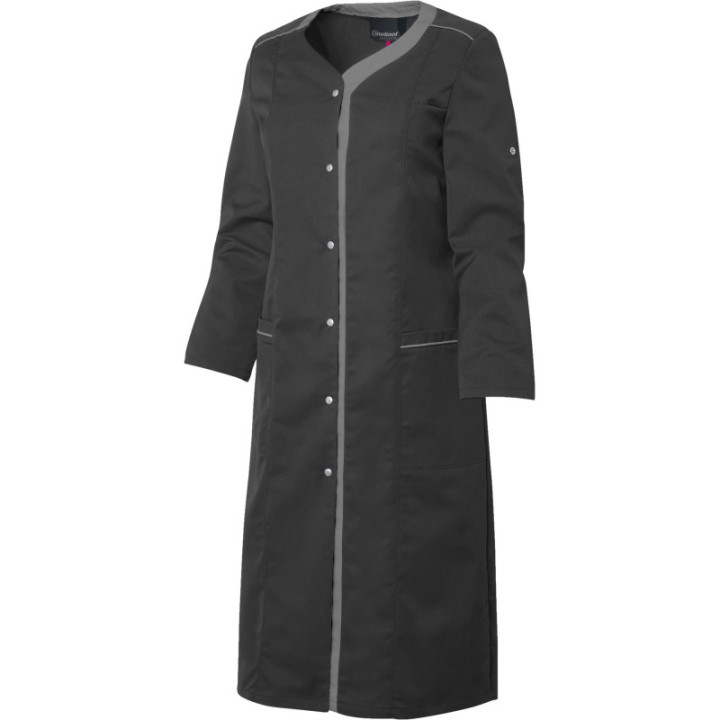 Blouse de travail femme, Manches courtes, Encolure fantaisie