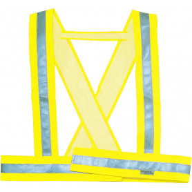 Baudrier de signalisation en PVC fluorescent