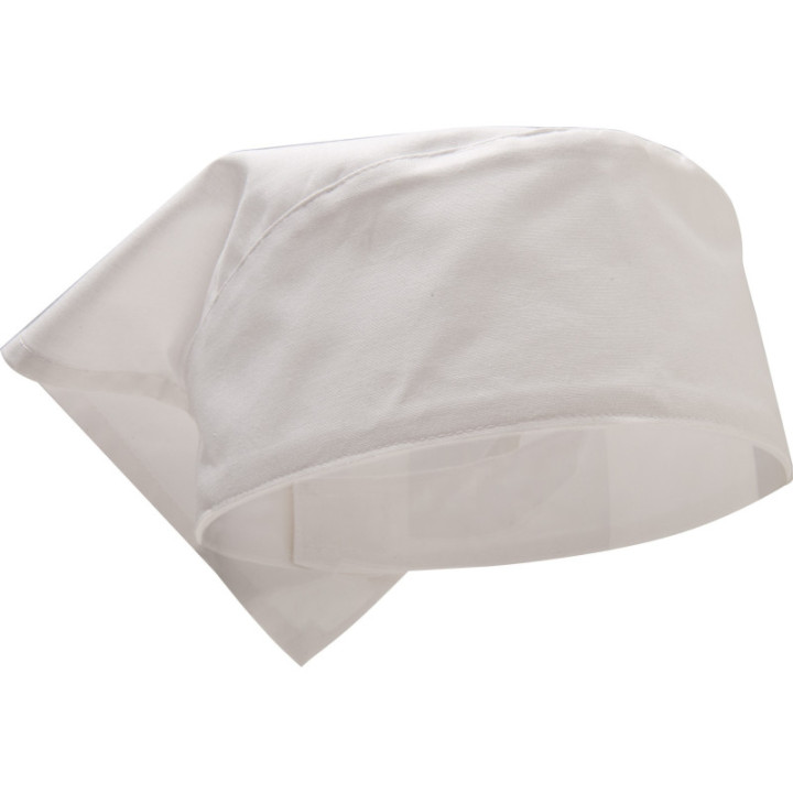 Coiffe en coton blanc travail cuisine restauration adulte