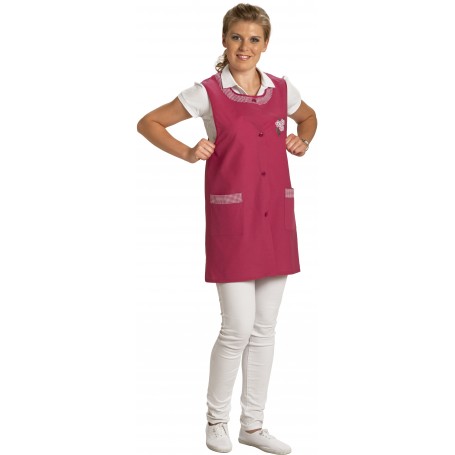 Blouse dame trois-quart sans manches a carreaux