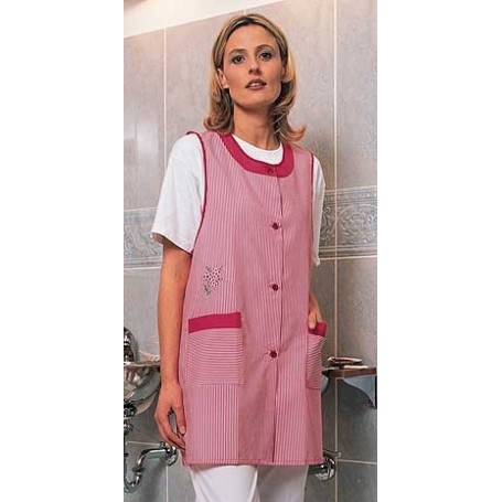 Blouse dame trois-quart sans manches rayee