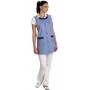 Blouse dame trois-quart sans manches rayee