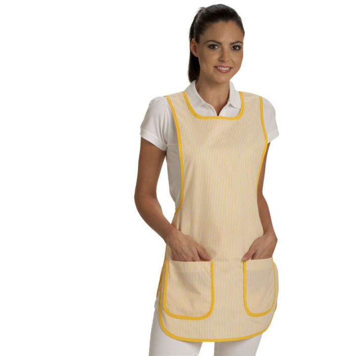 Chasuble rayée popeline femme cuisine service restauration