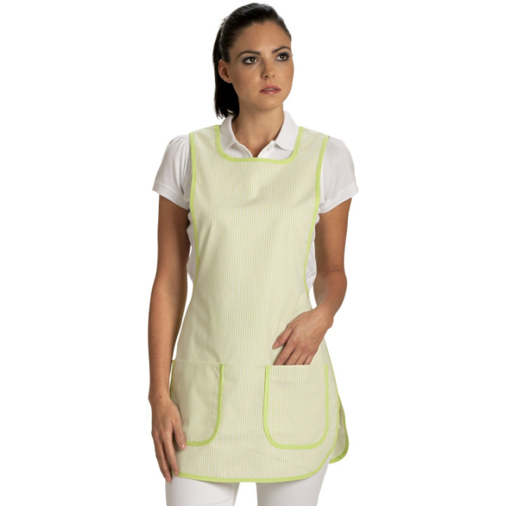 Chasuble rayée popeline femme cuisine service restauration