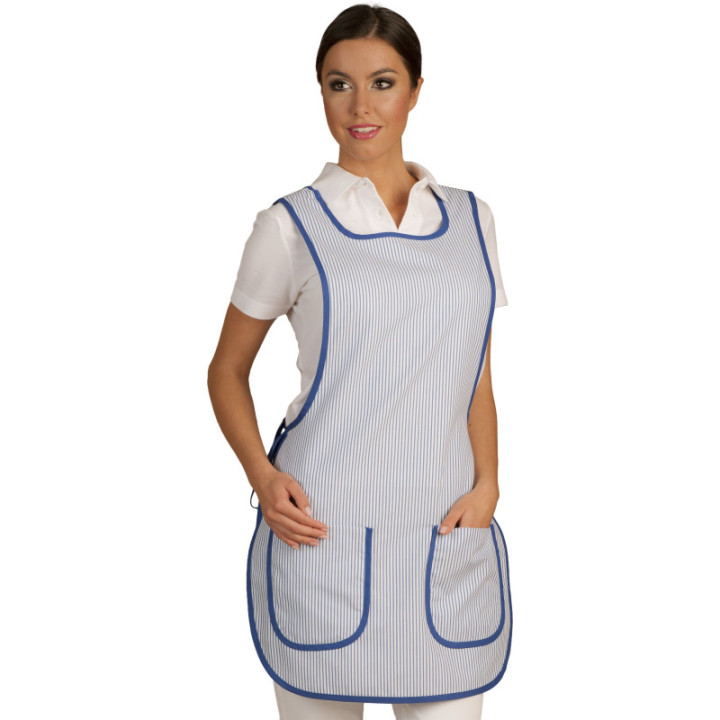 Chasuble rayée popeline femme cuisine service restauration