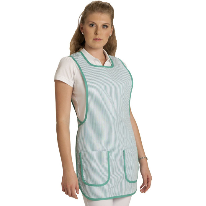 Chasuble rayée popeline femme cuisine service restauration