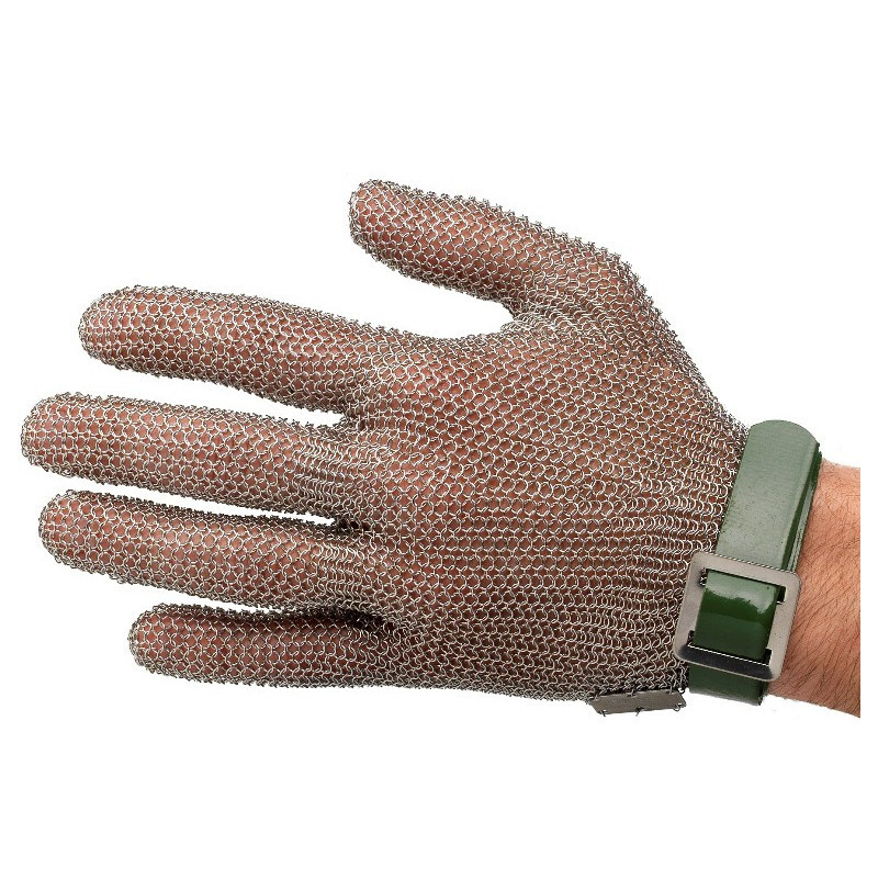 Gant à huîtres anti-couteau en cotte de mailles métal inox