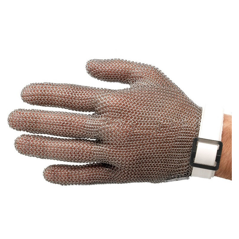 Gant à huîtres anti-couteau en cotte de mailles métal inox