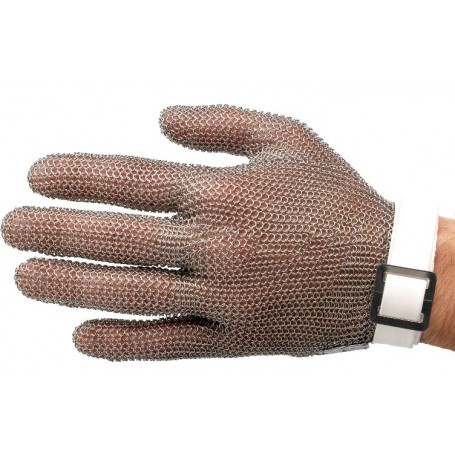 Gant anti-coupure, gant d'huître Maille métallique en acier inoxydable  niveau 5 Protection adaptée aux gants de travail pour huîtres, coupe de  viande, jardinage et sculpture (m)