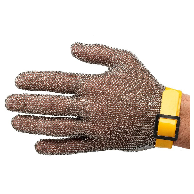 Gant à huîtres anti-couteau en cotte de mailles métal inox