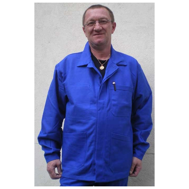 Veste de travail coton Sanfor bleu MUZELLE DULAC