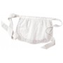 Tablier serveuse arrondi broderie anglaise poche dessous