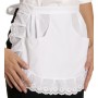 Tablier serveuse mini volant broderie anglaise