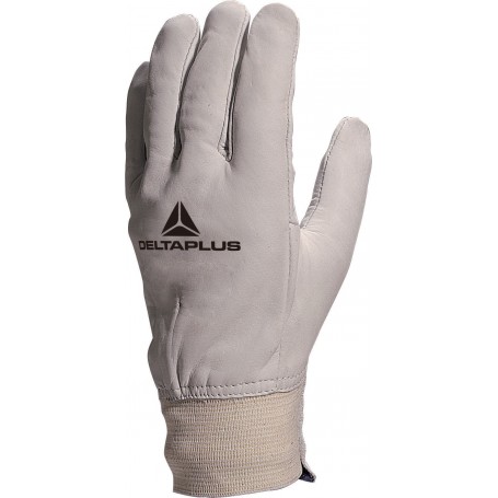 Gants cuir poignet bord cotes longueur 26 cm