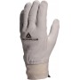 Gants cuir poignet bord cotes longueur 26 cm