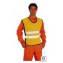 Gilet haute visibilite: tissu 100%polyester.