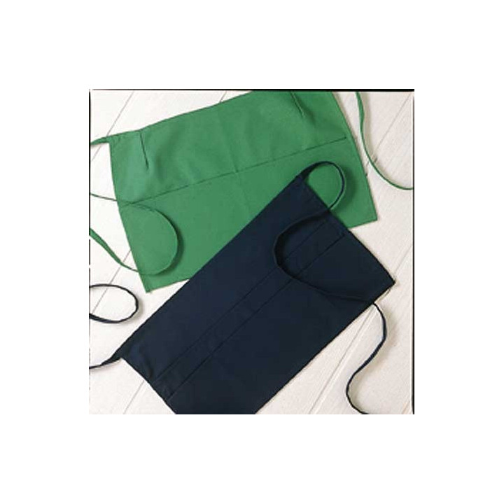 Tablier bar taille vert pomme 100 coton 2 poches lot de 10