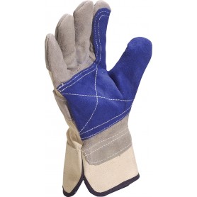 Gants docker cuir croûte renforcée paume longueur 26 cm