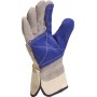 Gants docker cuir croûte renforcée paume longueur 26 cm