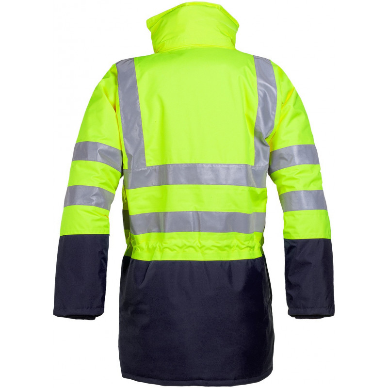 Parka hiver bicolore à doublure thermique fixe