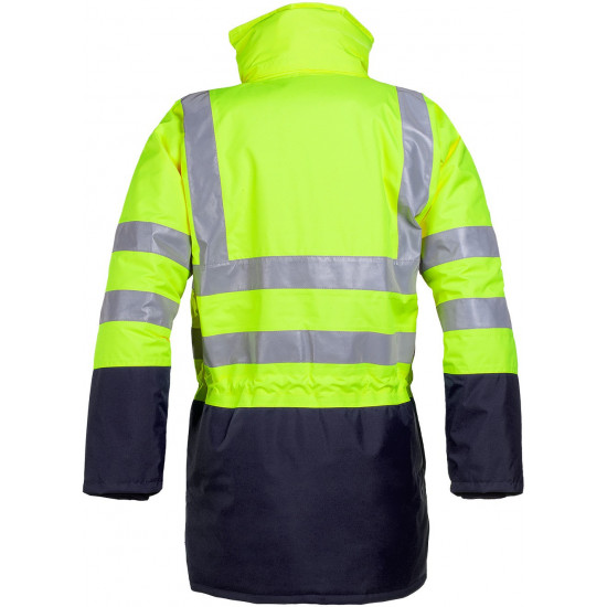 Parka hiver bicolore à doublure thermique fixe