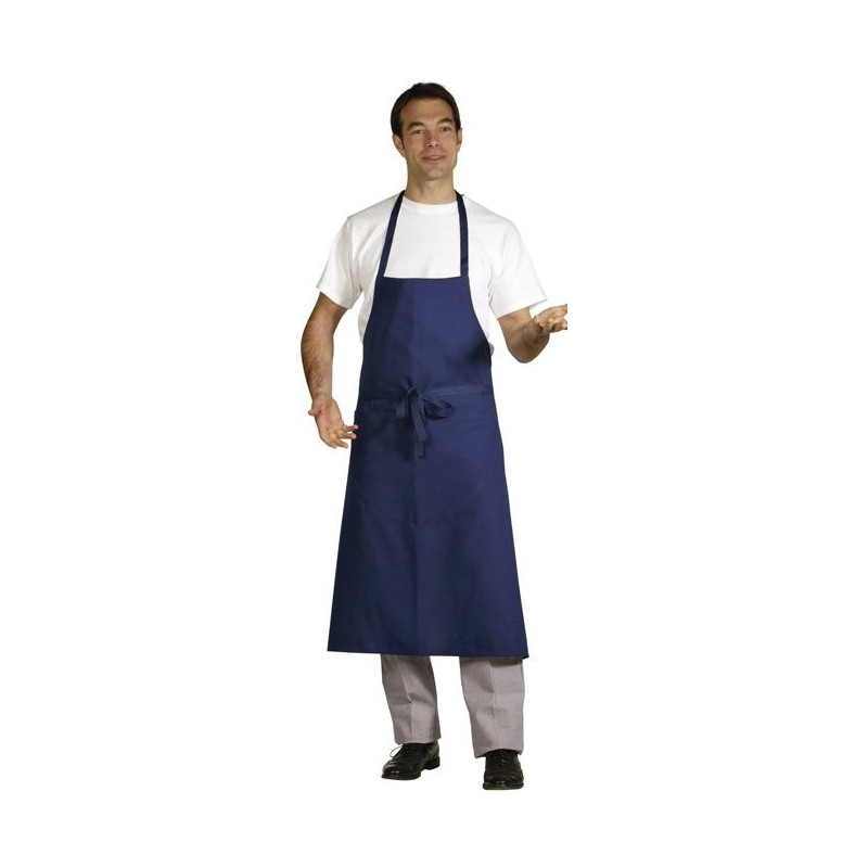 Tablier bavette bleu