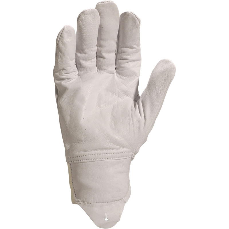 Gant cuir de caprin pleine fleur poignet bord cote élastique