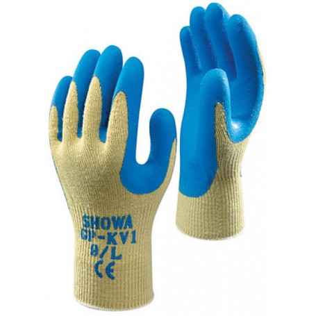 Gants tricotés kevlar paume enduite latex longueur 26 cm