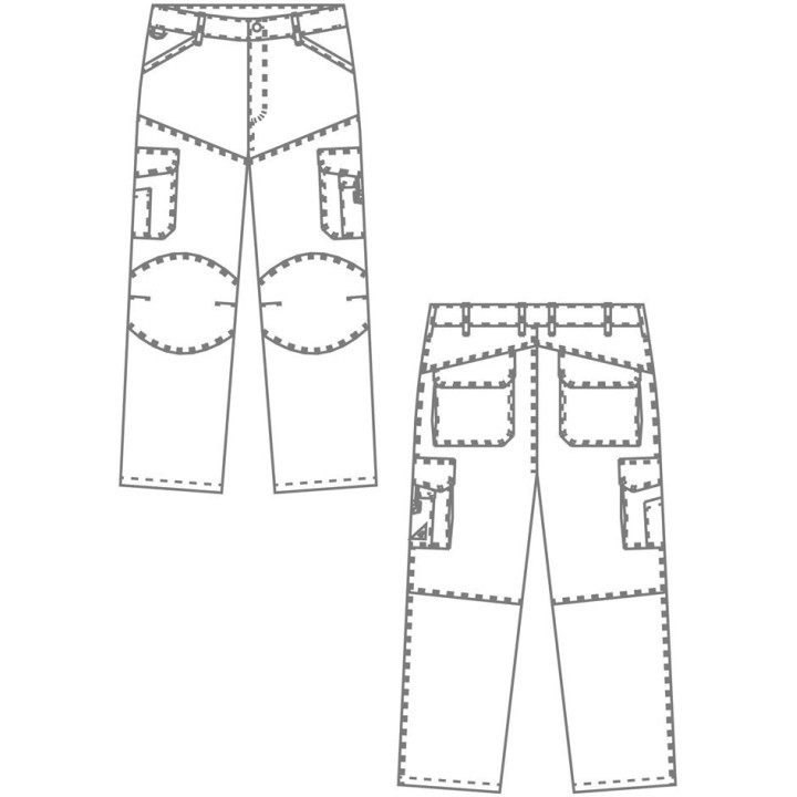 Pantalon de travail genoux préformés polycoton lourd BP