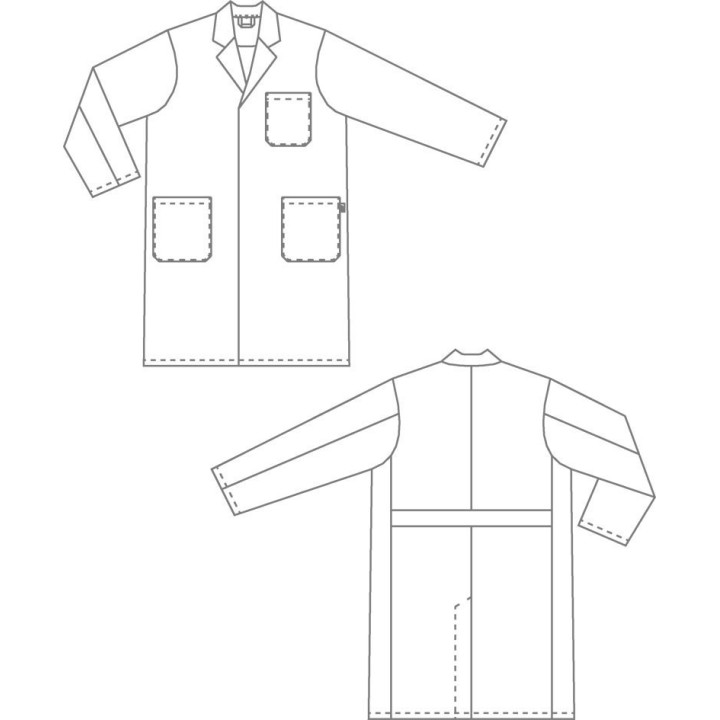 Blouse médicale homme BP blanche manches longues professionnels