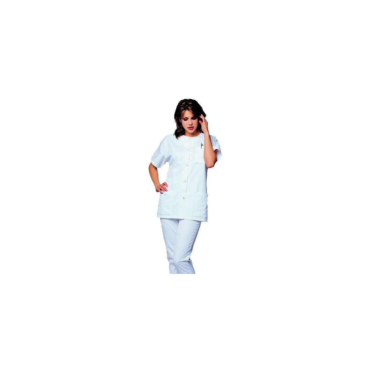 Tunique femme manches courtes kimono en coton