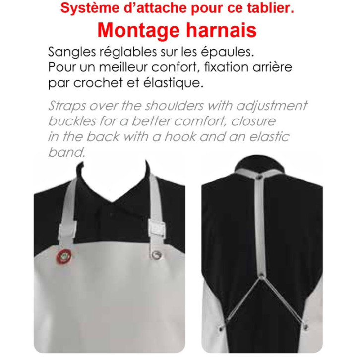 Tablier nitrile agroalimentaire harnais MNX usage intensif