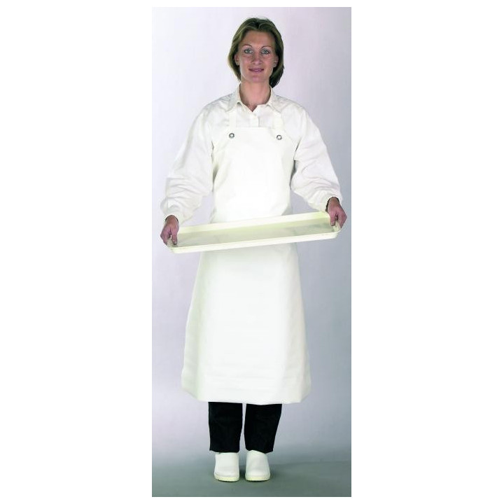 Tablier vinyle yankee blanc pro agroalimentaire MNX